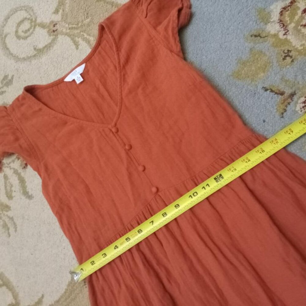 Rust colored casual dress  size S - Picture 3 of 5